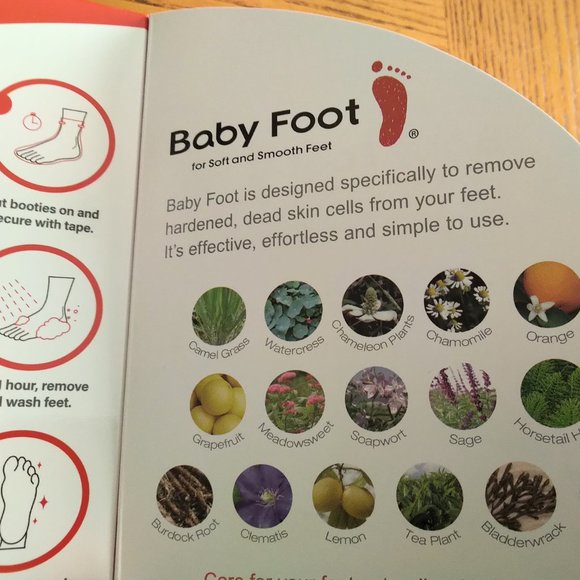 *Sold* Baby Foot Exfoliating Foot Booties for Peel 2.4 fl oz New sealed Box - Picture 4 of 16
